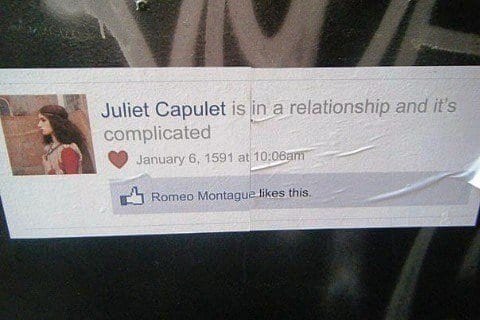 Juliet hits facebook
