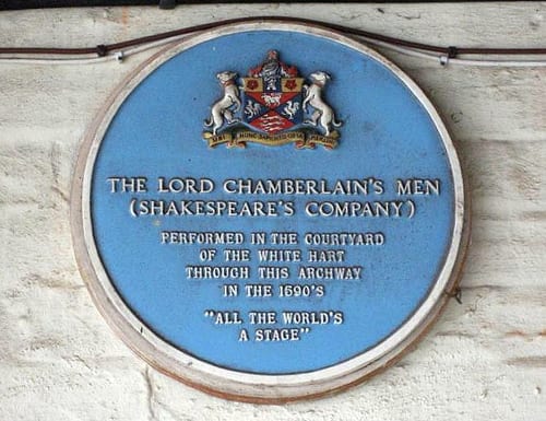 Lord Chamberlain's Men plaque