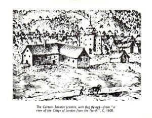 Sketch of The Curtain Theatre