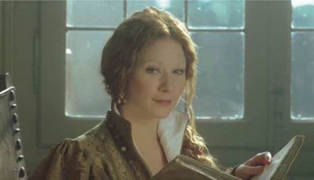 Lynn Collins plays Portia in The Merchant of Venice