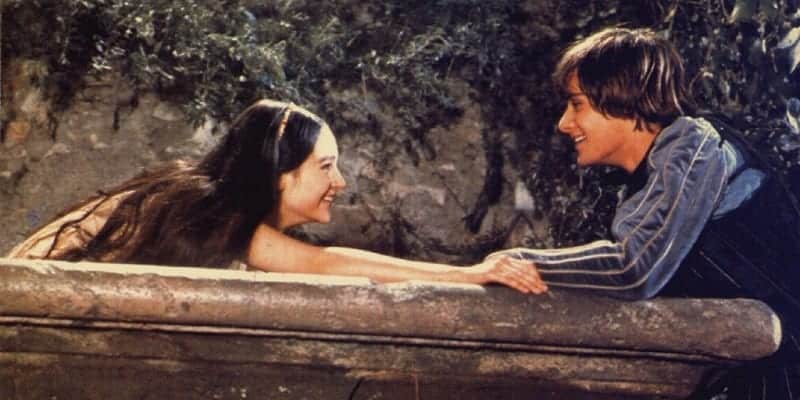 Romeo and Juliet discover that parting is such sweet sorrow, during the famous balcony scene