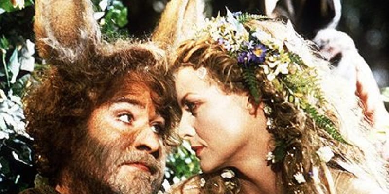 A Midsummer Night’s Dream characters played by Michele Pfeiffer and Kevin Kline