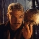 Hamlet holds up Yorick's skull in front of him, about to recite the 'Alas poor Yorick' monologue