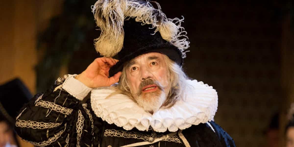 Sir Andrew Aguecheek played by Roger Llyd-Pack