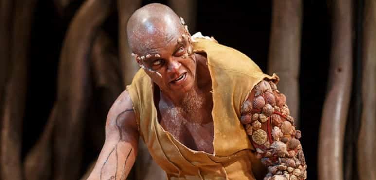 Michael Blake as Caliban in The Tempest play