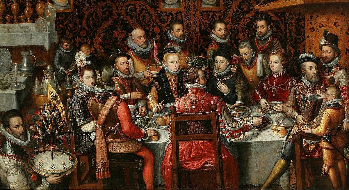 painting of an elizabethan feast