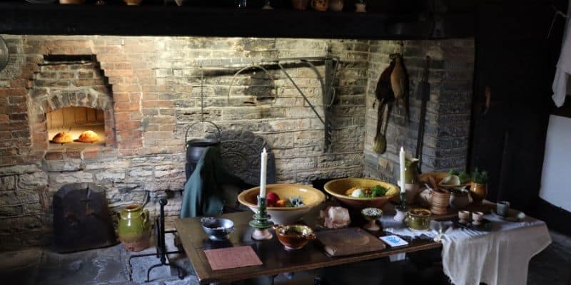 The tudor era kitchen in Anne Hathaway's Cottage