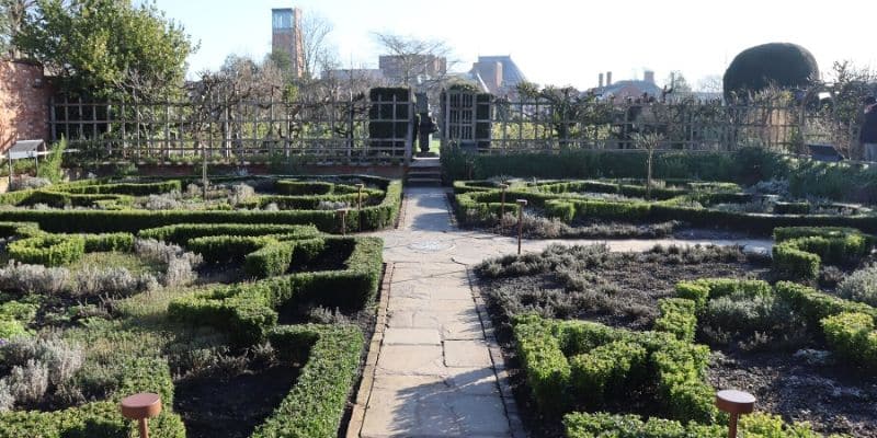 View of knot garden in New Place, Stratford, Shakespeare's retirement location
