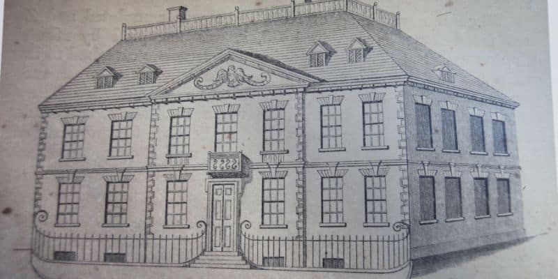 Artist's impression of New Place after it was rebuilt by the Clopton's in 1702