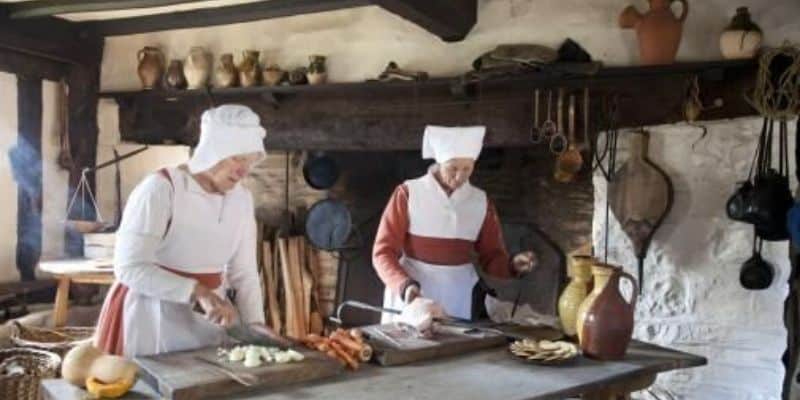The working kitchen at Mary Arden's Farmhouse