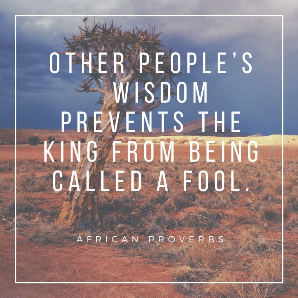 african proverbs on desert background