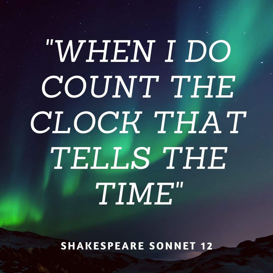 shakespeare sonnet 12 opening line