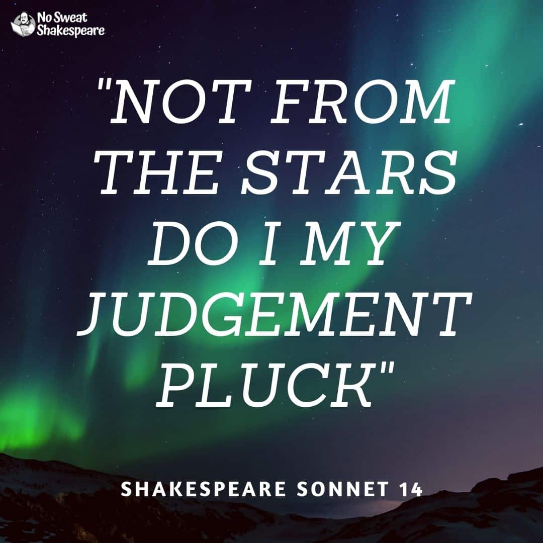shakespeare sonnet 14 opening line