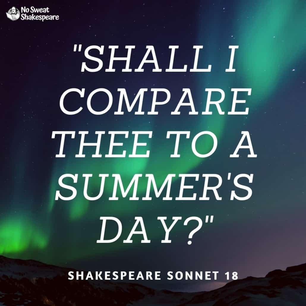 sonnet examples - sonnet 18 opening line