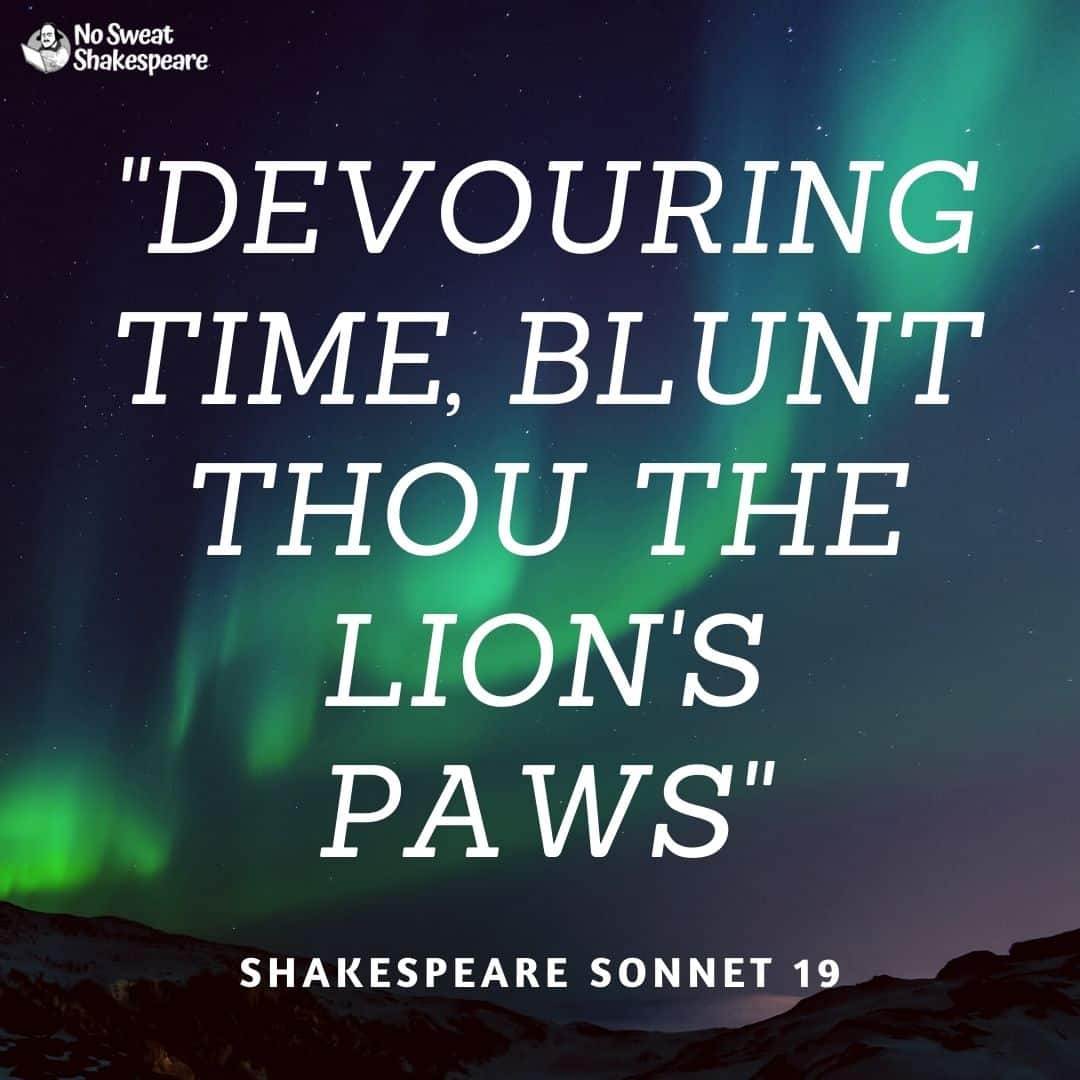 shakespeare sonnet 19 opening line