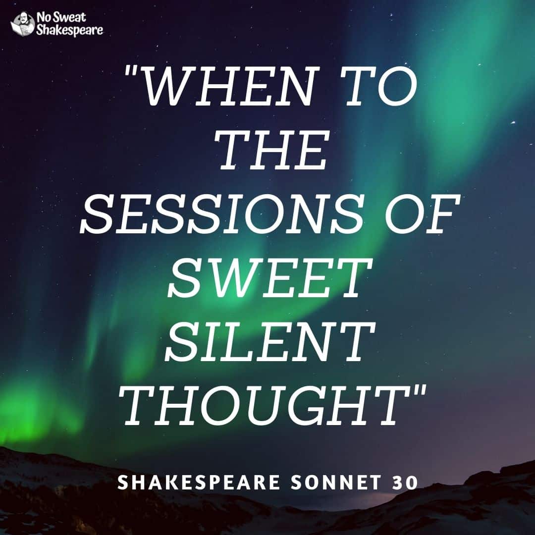 shakespeare sonnet 30 theme