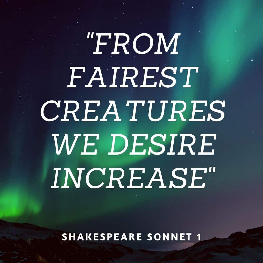 shakespeare sonnet 1 opening line