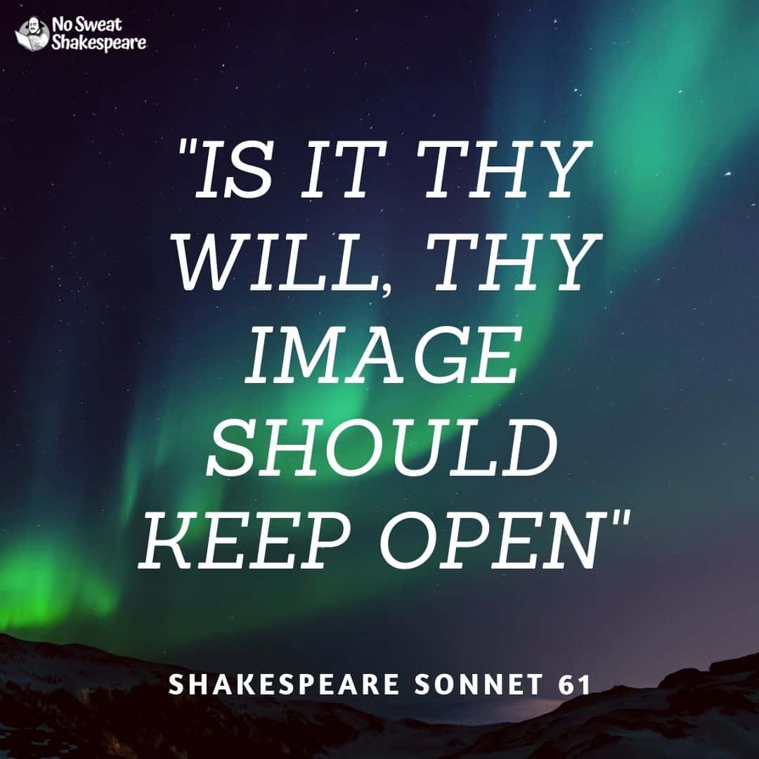shakespeare sonnet 61 opening line opening line