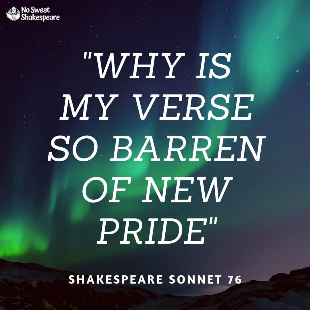 shakespeare sonnet 76 opening line