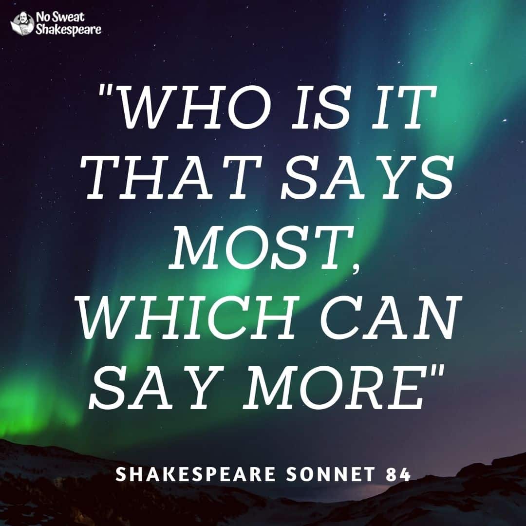 shakespeare sonnet 84 opening line