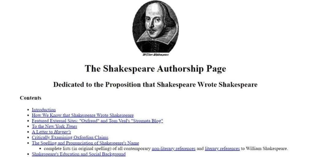 Shakespeare authorship